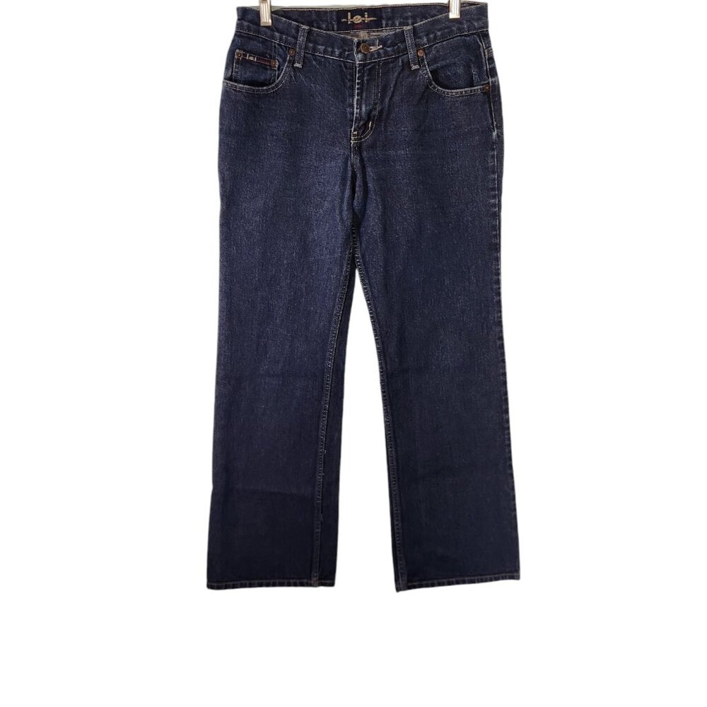VTG Y2K LEI Flare Jeans Boot Cut Button Fly Bell Bottoms Juniors 9 30x30‎ EUC